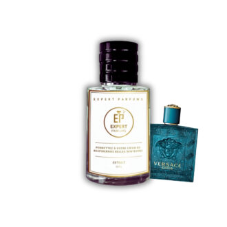 Flacon Versace Eros Bleu - Parfum Homme notes Menthe Vanille Fève Tonka