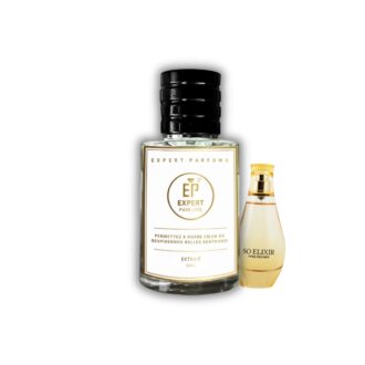 Eau de Parfum So Elixir Yves Rocher, flacon violet et doré, Parfum Intense avec Patchouli, Fève Tonka et Absolu de Jasmin.